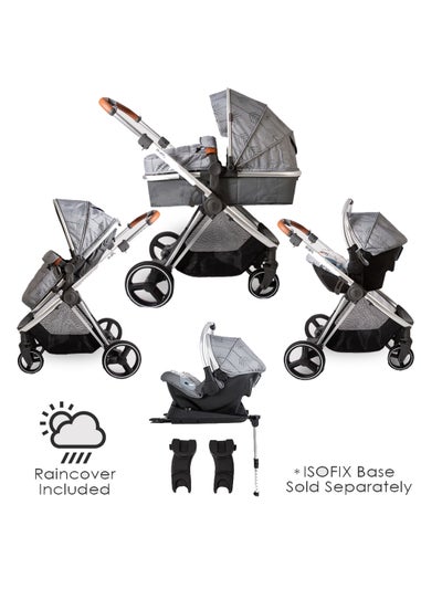 Red Kite Push Me Pace Shadow 3 in 1 Travel System Pram (105.5cm x 59cm x 92cm)