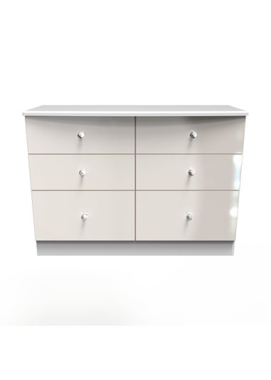 Swift Brilliance 6 Drawer Wide Chest with LED lights (78.8cm x 112cm x 41.5cm)
