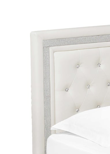 LPD Furniture Crystalle White Bed
