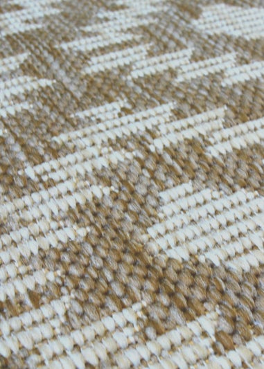 Homemaker Indoor/ Outoor Country Geo Tile Beige Runner