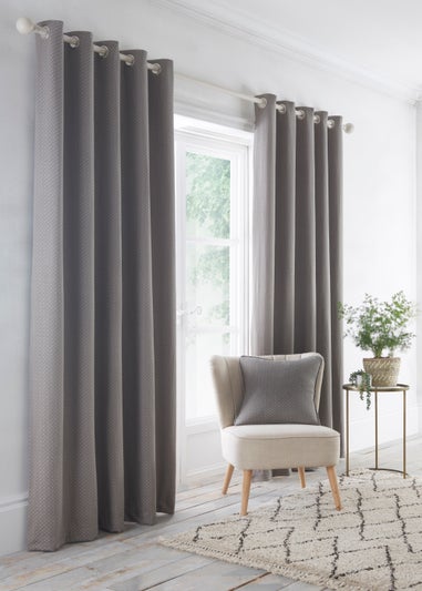 Dreams & Drapes Indiana Jacquard Eyelet Curtains