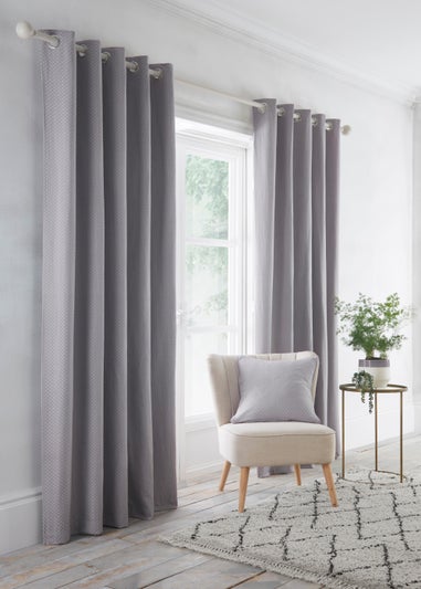 Dreams & Drapes Indiana Jacquard Eyelet Curtains