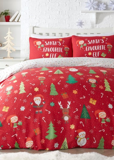 Fusion Christmas Elf & Santa Duvet Cover