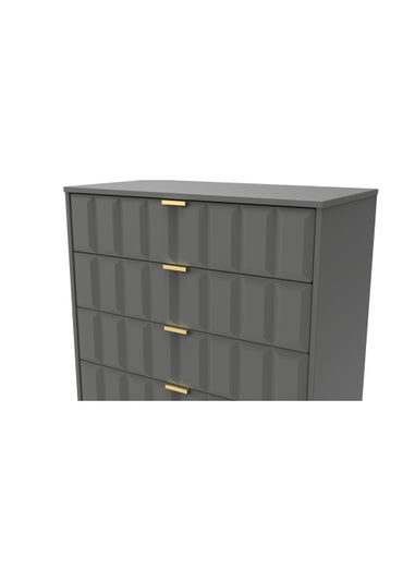 Ready Assembled Cube 5 Drawer Chest of Drawers