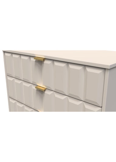 Ready Assembled Cube 3 Drawer Chest of Drawers