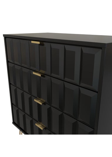 Swift Cube 4 Drawer Chest of Drawers (88.5cm x 41.5cm x 76.5cm)