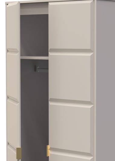 Swift Cube 2 Door Tall Wardrobe (197cm x 53cm x 74cm)