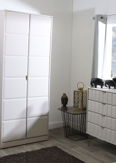 Swift Cube 2 Door Tall Wardrobe (197cm x 53cm x 74cm)