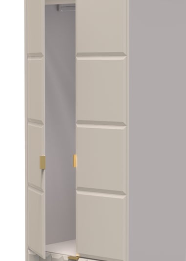 Ready Assembled Cube 2 Door 2 Drawer Tall Wardrobe