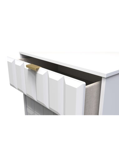 Swift Cube 3 Drawer Midi Chest of Drawers (74cm x 39.5cm x 57.5cm)