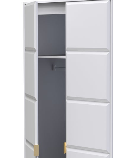 Swift Cube 2 Door Tall Wardrobe (197cm x 53cm x 74cm)
