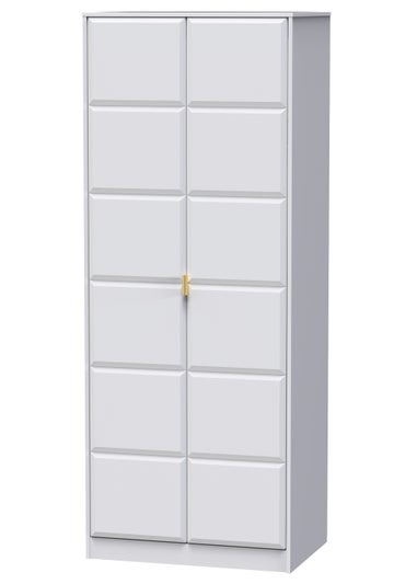 Swift Cube 2 Door Tall Wardrobe (197cm x 53cm x 74cm)