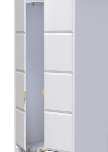 Ready Assembled Cube 2 Door 2 Drawer Tall Wardrobe