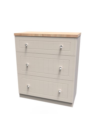 Swift Vienna 3 Drawer Deep Chest (88.5cm x 41.5cm x 76.5cm)
