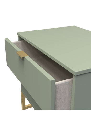 Swift Cordoba Double 2 Drawer Bedside Cabinet (54cm x 39.5cm x 57.5cm)