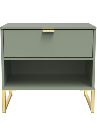 Swift Cordoba Double 1 Drawer Bedside Cabinet (54cm x 39.5cm x 57.5cm)