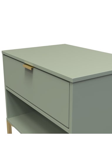 Swift Cordoba Double 1 Drawer Bedside Cabinet (54cm x 39.5cm x 57.5cm)