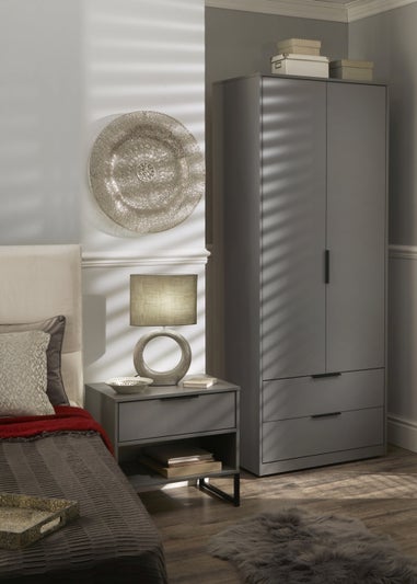 Swift Cordoba Double Open Bedside Cabinet (54cm x 39.5cm x 57.5cm)