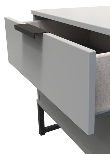 Swift Cordoba Double 2 Drawer Bedside Cabinet (54cm x 39.5cm x 57.5cm)