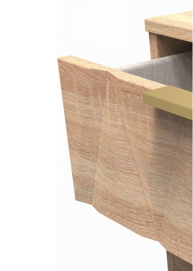 Swift Prism 5 Drawer Bedside Cabinet (107.5cm x 41.5cm x 39.5cm)