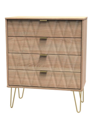 Swift Prism 4 Drawer Chest (88.5cm x 41.5cm x 76.5cm)