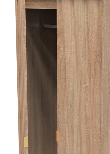 Swift Prism 2 Door 2 Drawer Wardrobe (197cm x 53cm x 74cm)