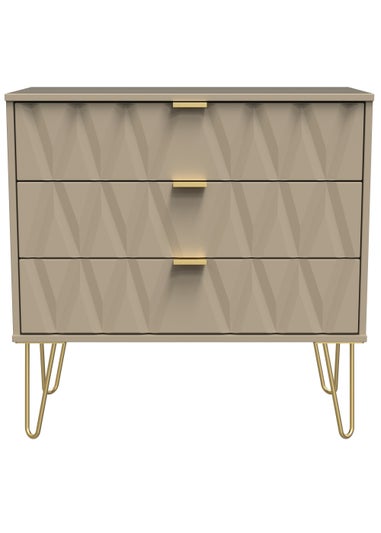 Ready Assembled Prism 3 Drawer Chest