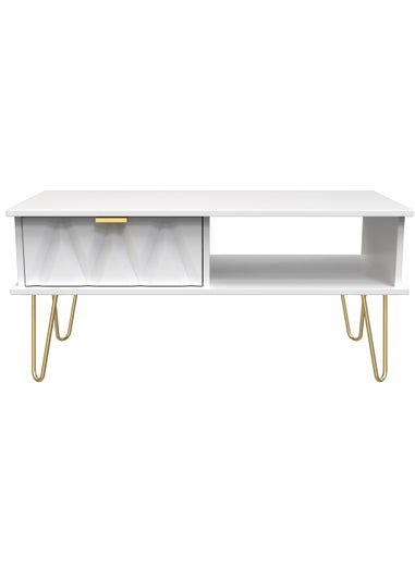 Swift Prism 1 Drawer Coffee Table (45.5cm x 39.5cm x 90.5cm)
