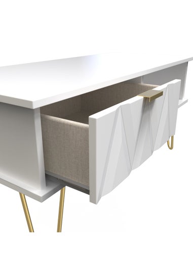 Swift Prism 1 Drawer Coffee Table (45.5cm x 39.5cm x 90.5cm)