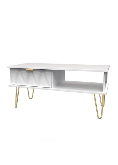 Swift Prism 1 Drawer Coffee Table (45.5cm x 39.5cm x 90.5cm)