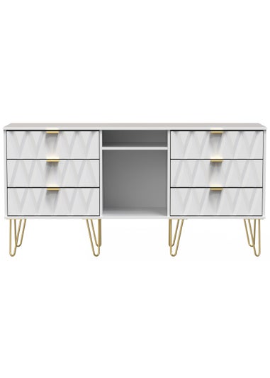 Swift Prism 6 Drawer TV Unit (74cm x 39.5cm x 152cm)