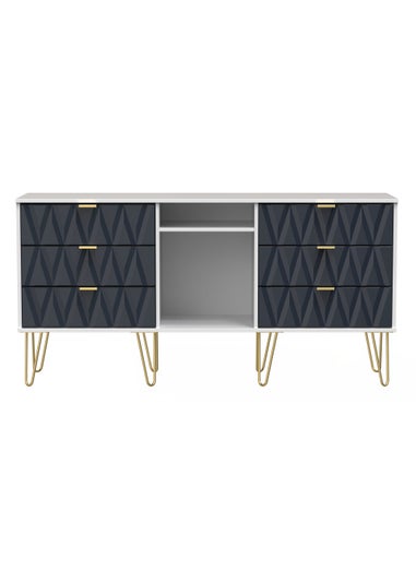 Swift Prism 6 Drawer TV Unit (74cm x 39.5cm x 152cm)