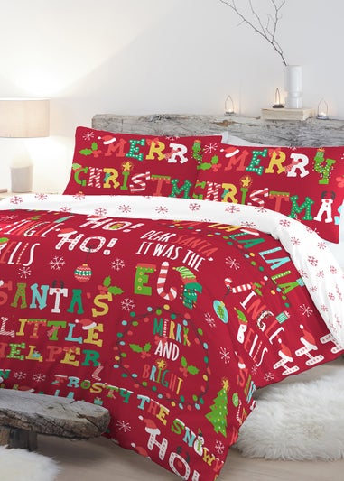 Fusion Christmas Santa's Little Helper Duvet Cover