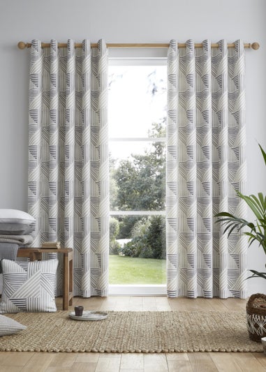 Fusion Campden Pair of Eyelet Curtains