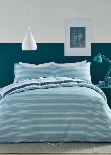 Fusion Carlson Stripe Blue Duvet Cover Set