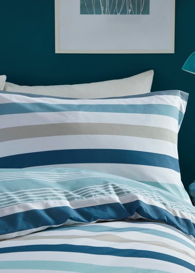 Fusion Carlson Stripe Blue Duvet Cover Set
