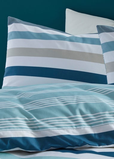 Fusion Carlson Stripe Blue Duvet Cover Set