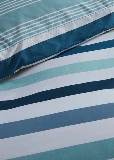 Fusion Carlson Stripe Blue Duvet Cover Set