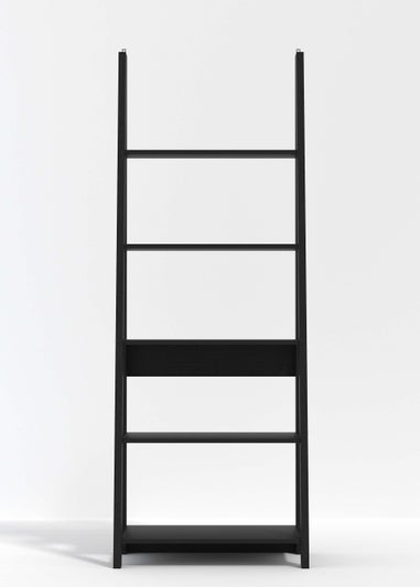 LPD Furniture Tiva Ladder Bookcase Black (1754x386x640mm)