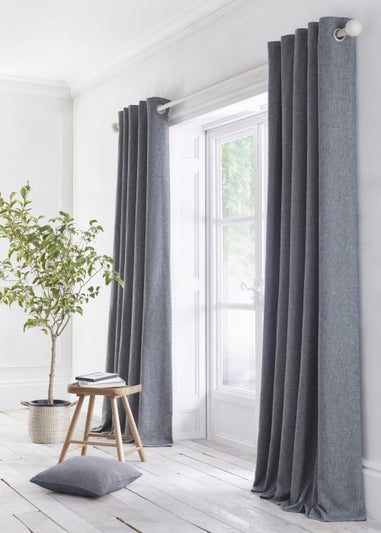 Appletree Loft Boucle Jacquard Eyelet Curtains - Matalan