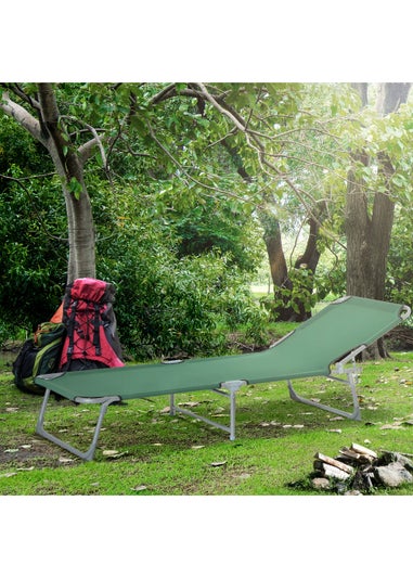 Outsunny Foldable Camping Lounger (187cm x 58cm x 30cm)