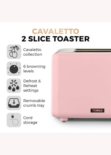 Tower Cavaletto 2 Slice Stainless Steel Toaster
