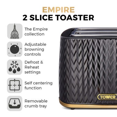 Tower Empire 2 Slice Toaster