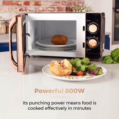 Tower Rose Gold 800W 20 Litre Manual Microwave