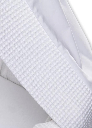 Clair de Lune 6 Piece Waffle Moses Basket & Drape Starter Set