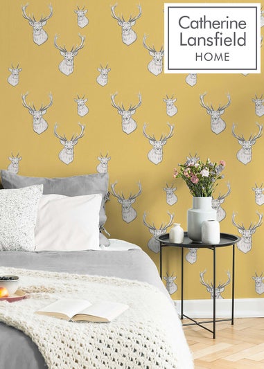 Catherine Lansfield Stag Wallpaper
