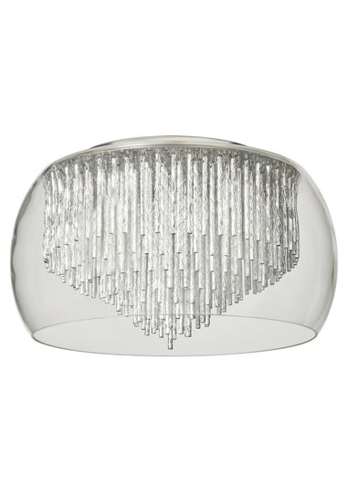 Inlight Chrome Rods 5 Light Flush Ceiling Light (18cm x 30cm x 30cm)