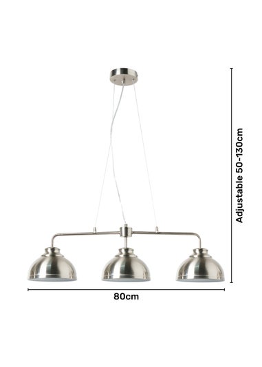 Inlight Brook 3 Light Pendant Ceiling Bar (100cm x 80cm x 20cm)