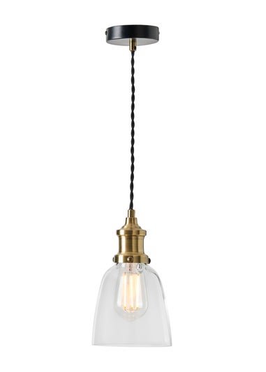 Inlight Warehouse 1 Light Diner Pendant (75cm x 6cm x 36cm)