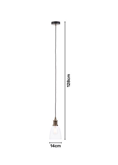 Inlight Warehouse 1 Light Diner Pendant (75cm x 6cm x 36cm)